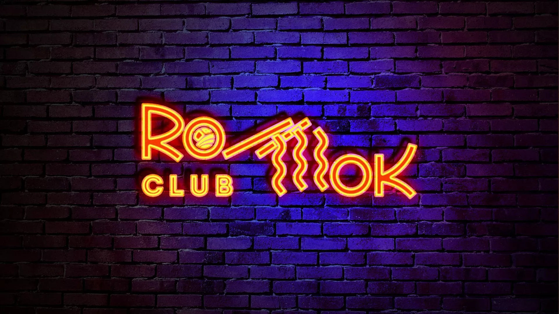 Разработка интерьерной вывески суши-бара «Roll Wok Club» в Новом Осколе